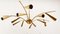 Lámpara de araña Sputnik con conos de latón de Stilnovo, Imagen 22