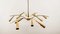 Lámpara de araña Sputnik con conos de latón de Stilnovo, Imagen 9