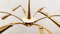 Lámpara de araña Sputnik con conos de latón de Stilnovo, Imagen 7