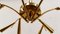 Lámpara de araña Sputnik con conos de latón de Stilnovo, Imagen 4