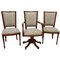 Executive Chairs Including One with Swivel Base, Set of 3 1