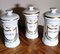 Italian Porcelain Pharmacy Containers with Pure Gold Decorations, Set of 5 4