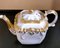 Napoleon III Porzellan Teekanne mit Verzierungen aus reinem Gold 4