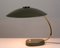 Large Bauhaus Green Desk Lamp in Brass from LBL, 1950s 6