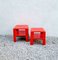 Red Quattro Gatti Coffee Tables by Mario Bellini for C&B Italia, Italy, 1960s, Set of 4 3
