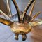 Golden and Patinated Brass & Pink Gypsum Coffee Table, 1970s 8