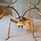 Golden and Patinated Brass & Pink Gypsum Coffee Table, 1970s 10