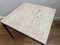 Travertine and Steel Side Table, 1960s 2