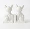 White Porcelain Cat Bookends, 1960s, Set of 2 5