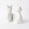 White Porcelain Cat Bookends, 1960s, Set of 2 4