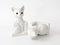 Fermalibri a forma di gatto in porcellana bianca, anni '60, set di 2, Immagine 7