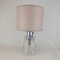 Mid-Century German Ice Glass Table Lamp, 1960s, Image 1