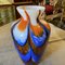Mid-Century Modern Carlo Moretti Vase aus Muranoglas in Orange & Blau, 1970er 2