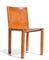 Italian Cognac Leather Design Chair, 1970s, Image 1