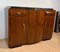 Credenza Art Deco, impiallacciatura in noce, accessori in nichel, Francia, 1930 circa, Immagine 5