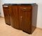 Credenza Art Deco, impiallacciatura in noce, accessori in nichel, Francia, 1930 circa, Immagine 6