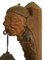 French Basque Sculpted Wooden Head Wall Sconce, 1920s 3