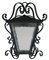 Outdoor Porch Lantern in Wrought Iron & Glass 2