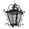 Outdoor Porch Lantern in Wrought Iron & Glass 1