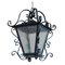 Outdoor Porch Lantern in Wrought Iron & Glass, Image 1