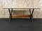 Glass Metal Teak Coffee Table 1