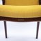 Mid Century Teak Armchair with Yellow Upholstery by Sigvard Bernadotte for France and Son, 1960s 4