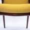 Mid Century Teak Armchair with Yellow Upholstery by Sigvard Bernadotte for France and Son, 1960s, Image 4