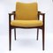 Mid Century Teak Armchair with Yellow Upholstery by Sigvard Bernadotte for France and Son, 1960s 3