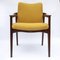 Mid Century Teak Armchair with Yellow Upholstery by Sigvard Bernadotte for France and Son, 1960s, Image 3