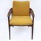 Mid Century Teak Armchair with Yellow Upholstery by Sigvard Bernadotte for France and Son, 1960s 2
