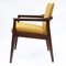 Mid Century Teak Armchair with Yellow Upholstery by Sigvard Bernadotte for France and Son, 1960s 13