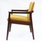 Mid Century Teak Armchair with Yellow Upholstery by Sigvard Bernadotte for France and Son, 1960s, Image 13