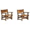 Vintage Scandinavian Solid Wood Safari Style F189 Armchairs, Set of 2 1