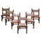 Brazilian Leather and Solid Wood F413 Chairs, 1960s, Set of 6, Image 2