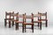 Brazilian Leather and Solid Wood F413 Chairs, 1960s, Set of 6 11