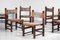 Brazilian Leather and Solid Wood F413 Chairs, 1960s, Set of 6 3