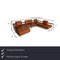 Brown Leather Dono U-Shaped Corner Sofa by Rolf Benz, Image 2