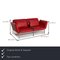 Red Leather Roro 2-Seat Sofa by Brühl & Sippold 2