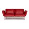 Red Leather Roro 2-Seat Sofa by Brühl & Sippold 1