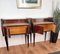 Italienische Mid Century Art Deco Nachttische aus Holz, Messing und Glas, 2er Set 6