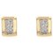Modern 0,32 Carat Diamonds 18 Karat Yellow Gold Stud Earrings 1