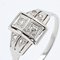 Art Deco French Diamond 18 Karat White Gold Platinum Ring, 1925 4