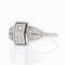 Art Deco French Diamond 18 Karat White Gold Platinum Ring, 1925 7