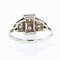 Art Deco French Diamond 18 Karat White Gold Platinum Ring, 1925 8