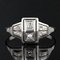 Art Deco French Diamond 18 Karat White Gold Platinum Ring, 1925 5