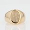 French 20th Century 18 Karat Yellow Gold Engraved with Initials Signet Ring 10