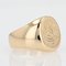 French 20th Century 18 Karat Yellow Gold Engraved with Initials Signet Ring 5