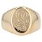 French 20th Century 18 Karat Yellow Gold Engraved with Initials Signet Ring 1