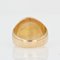 French 20th Century 18 Karat Yellow Gold Engraved with Initials Signet Ring 11