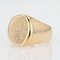 French 20th Century 18 Karat Yellow Gold Engraved with Initials Signet Ring 3